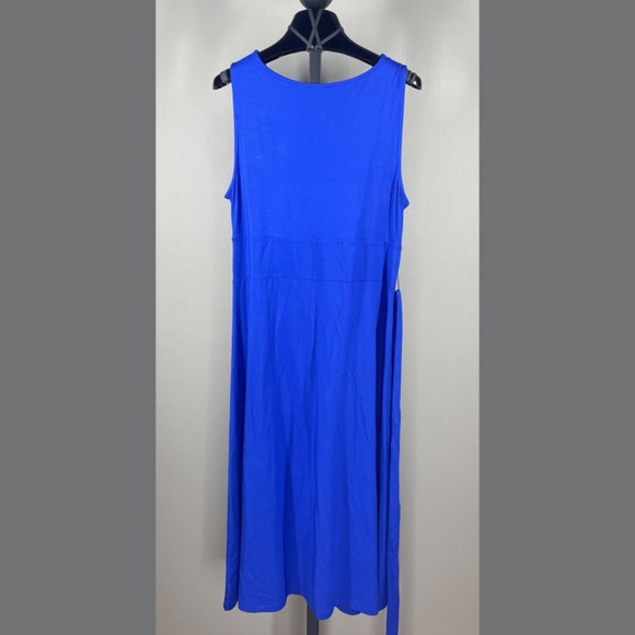 NEW Talbots Dress Womens Medium blue fit flare midi classic colorful - Picture 7 of 9